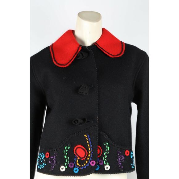 Patchwork Collared Button Down Short Size XS by CINDY OWINGS Designs jacket - Picture 6 of 9